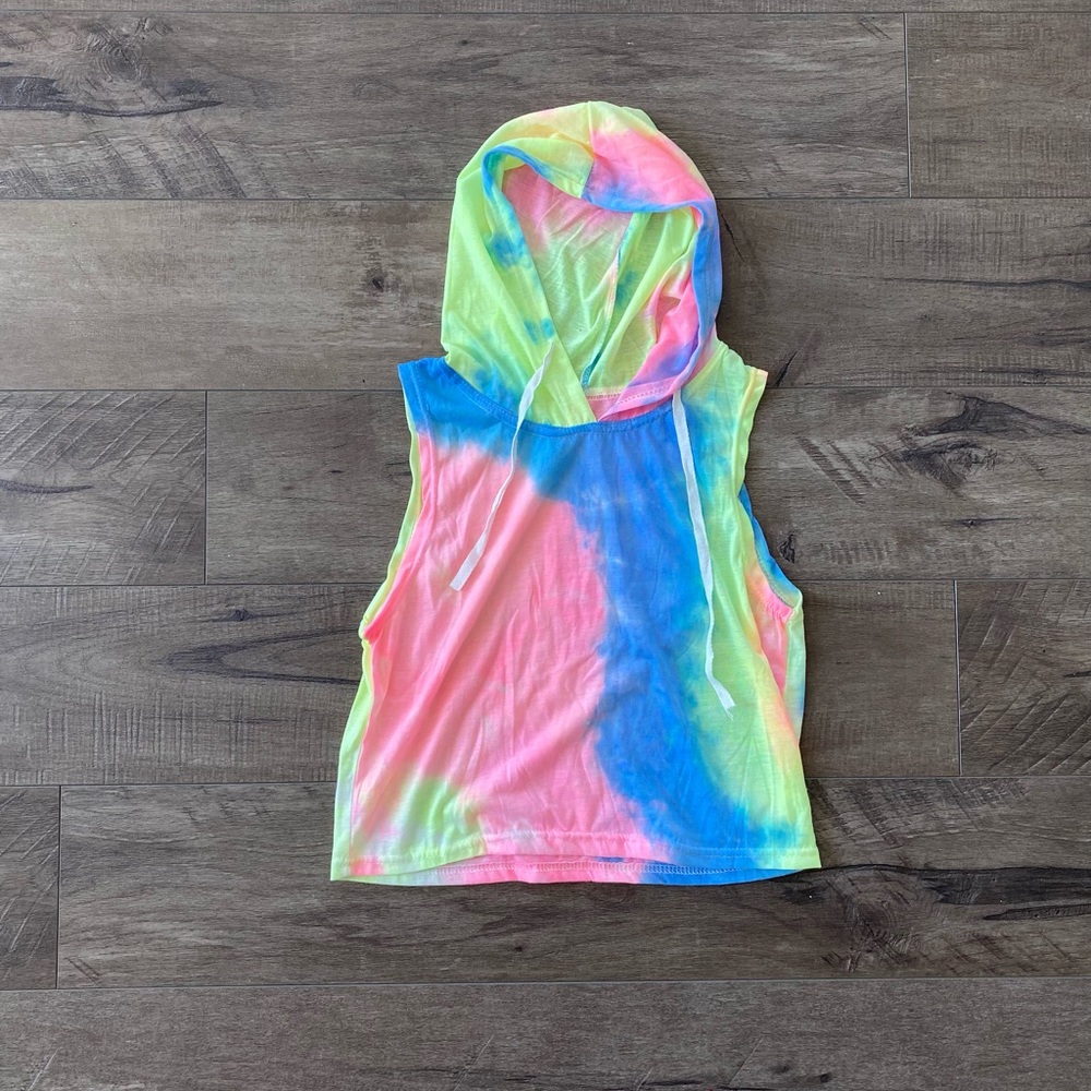 Tie Dye Hooded Muscle Tee